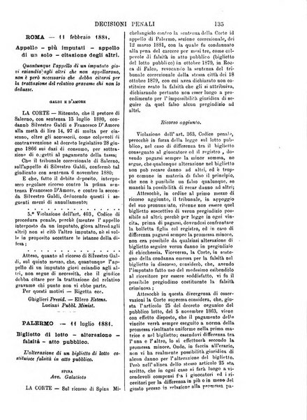 Annali della giurisprudenza italiana raccolta generale delle decisioni delle Corti di cassazione e d'appello in materia civile, criminale, commerciale, di diritto pubblico e amministrativo, e di procedura civile e penale