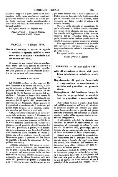 Annali della giurisprudenza italiana raccolta generale delle decisioni delle Corti di cassazione e d'appello in materia civile, criminale, commerciale, di diritto pubblico e amministrativo, e di procedura civile e penale