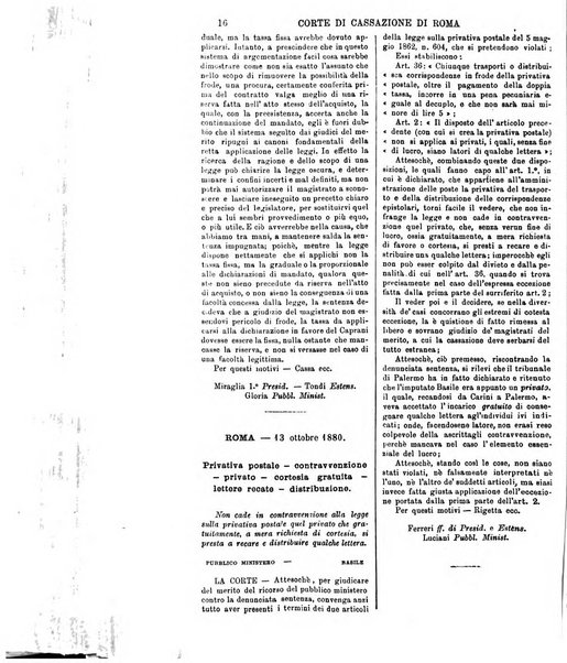 Annali della giurisprudenza italiana raccolta generale delle decisioni delle Corti di cassazione e d'appello in materia civile, criminale, commerciale, di diritto pubblico e amministrativo, e di procedura civile e penale