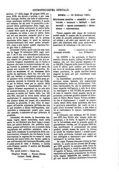 Annali della giurisprudenza italiana raccolta generale delle decisioni delle Corti di cassazione e d'appello in materia civile, criminale, commerciale, di diritto pubblico e amministrativo, e di procedura civile e penale