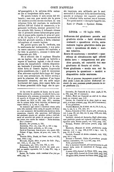 Annali della giurisprudenza italiana raccolta generale delle decisioni delle Corti di cassazione e d'appello in materia civile, criminale, commerciale, di diritto pubblico e amministrativo, e di procedura civile e penale