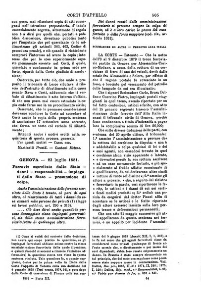 Annali della giurisprudenza italiana raccolta generale delle decisioni delle Corti di cassazione e d'appello in materia civile, criminale, commerciale, di diritto pubblico e amministrativo, e di procedura civile e penale