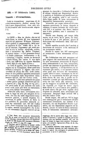 Annali della giurisprudenza italiana raccolta generale delle decisioni delle Corti di cassazione e d'appello in materia civile, criminale, commerciale, di diritto pubblico e amministrativo, e di procedura civile e penale