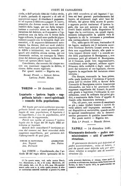 Annali della giurisprudenza italiana raccolta generale delle decisioni delle Corti di cassazione e d'appello in materia civile, criminale, commerciale, di diritto pubblico e amministrativo, e di procedura civile e penale