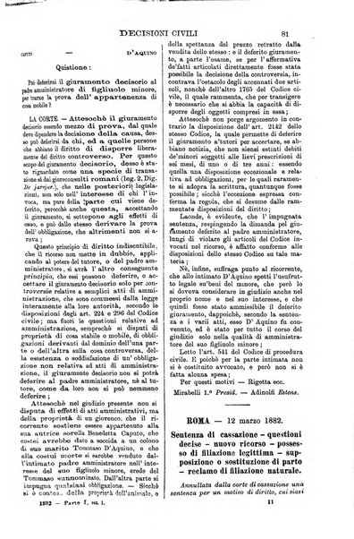 Annali della giurisprudenza italiana raccolta generale delle decisioni delle Corti di cassazione e d'appello in materia civile, criminale, commerciale, di diritto pubblico e amministrativo, e di procedura civile e penale