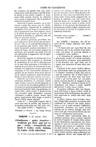 Annali della giurisprudenza italiana raccolta generale delle decisioni delle Corti di cassazione e d'appello in materia civile, criminale, commerciale, di diritto pubblico e amministrativo, e di procedura civile e penale