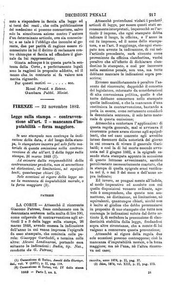 Annali della giurisprudenza italiana raccolta generale delle decisioni delle Corti di cassazione e d'appello in materia civile, criminale, commerciale, di diritto pubblico e amministrativo, e di procedura civile e penale