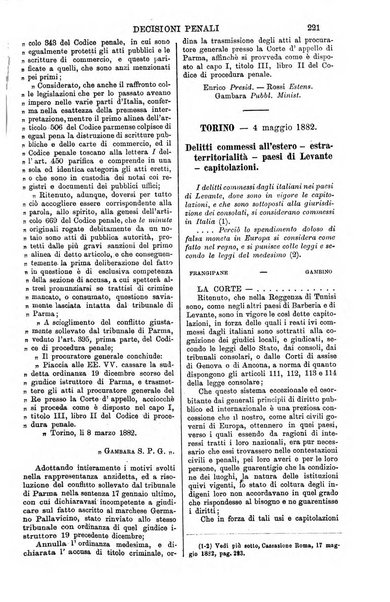 Annali della giurisprudenza italiana raccolta generale delle decisioni delle Corti di cassazione e d'appello in materia civile, criminale, commerciale, di diritto pubblico e amministrativo, e di procedura civile e penale