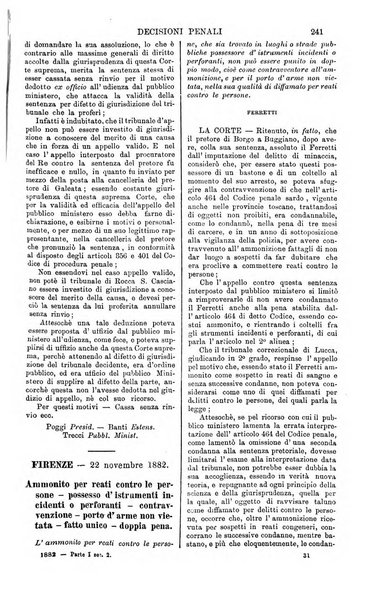 Annali della giurisprudenza italiana raccolta generale delle decisioni delle Corti di cassazione e d'appello in materia civile, criminale, commerciale, di diritto pubblico e amministrativo, e di procedura civile e penale