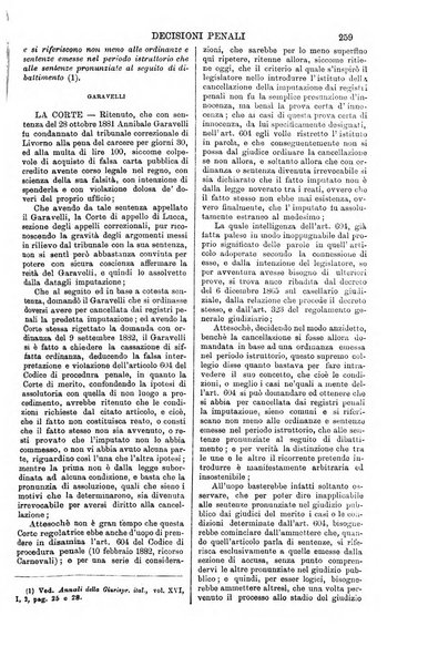 Annali della giurisprudenza italiana raccolta generale delle decisioni delle Corti di cassazione e d'appello in materia civile, criminale, commerciale, di diritto pubblico e amministrativo, e di procedura civile e penale