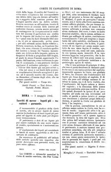 Annali della giurisprudenza italiana raccolta generale delle decisioni delle Corti di cassazione e d'appello in materia civile, criminale, commerciale, di diritto pubblico e amministrativo, e di procedura civile e penale