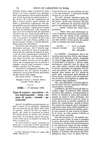 Annali della giurisprudenza italiana raccolta generale delle decisioni delle Corti di cassazione e d'appello in materia civile, criminale, commerciale, di diritto pubblico e amministrativo, e di procedura civile e penale