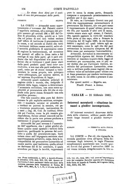 Annali della giurisprudenza italiana raccolta generale delle decisioni delle Corti di cassazione e d'appello in materia civile, criminale, commerciale, di diritto pubblico e amministrativo, e di procedura civile e penale