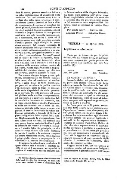 Annali della giurisprudenza italiana raccolta generale delle decisioni delle Corti di cassazione e d'appello in materia civile, criminale, commerciale, di diritto pubblico e amministrativo, e di procedura civile e penale