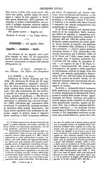 Annali della giurisprudenza italiana raccolta generale delle decisioni delle Corti di cassazione e d'appello in materia civile, criminale, commerciale, di diritto pubblico e amministrativo, e di procedura civile e penale