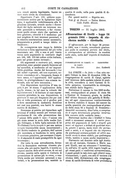 Annali della giurisprudenza italiana raccolta generale delle decisioni delle Corti di cassazione e d'appello in materia civile, criminale, commerciale, di diritto pubblico e amministrativo, e di procedura civile e penale