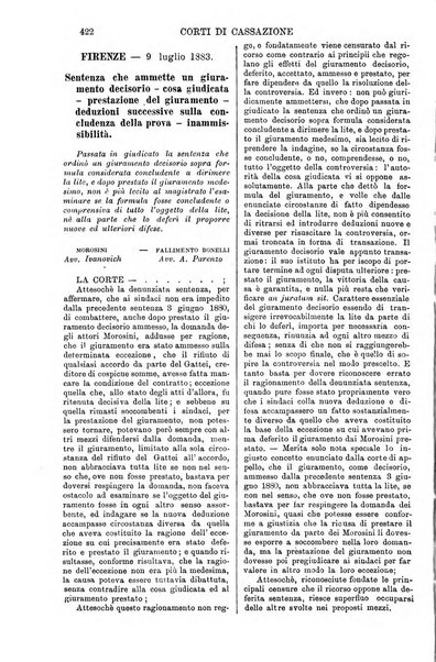 Annali della giurisprudenza italiana raccolta generale delle decisioni delle Corti di cassazione e d'appello in materia civile, criminale, commerciale, di diritto pubblico e amministrativo, e di procedura civile e penale