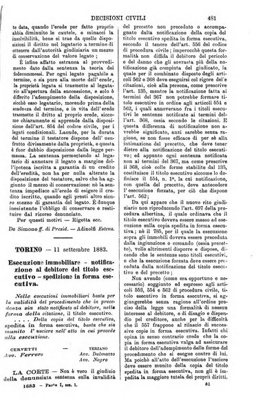 Annali della giurisprudenza italiana raccolta generale delle decisioni delle Corti di cassazione e d'appello in materia civile, criminale, commerciale, di diritto pubblico e amministrativo, e di procedura civile e penale