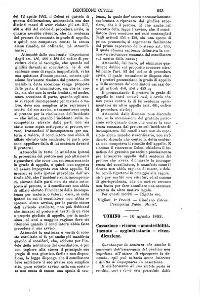 Annali della giurisprudenza italiana raccolta generale delle decisioni delle Corti di cassazione e d'appello in materia civile, criminale, commerciale, di diritto pubblico e amministrativo, e di procedura civile e penale