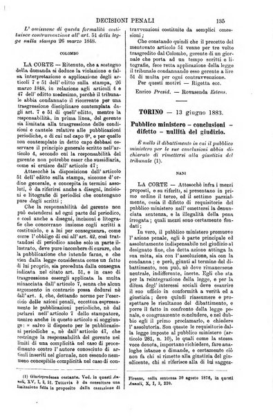 Annali della giurisprudenza italiana raccolta generale delle decisioni delle Corti di cassazione e d'appello in materia civile, criminale, commerciale, di diritto pubblico e amministrativo, e di procedura civile e penale