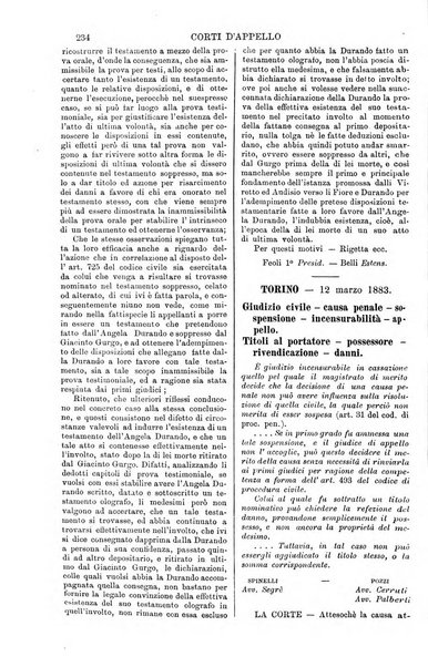 Annali della giurisprudenza italiana raccolta generale delle decisioni delle Corti di cassazione e d'appello in materia civile, criminale, commerciale, di diritto pubblico e amministrativo, e di procedura civile e penale