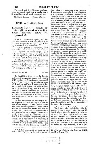 Annali della giurisprudenza italiana raccolta generale delle decisioni delle Corti di cassazione e d'appello in materia civile, criminale, commerciale, di diritto pubblico e amministrativo, e di procedura civile e penale