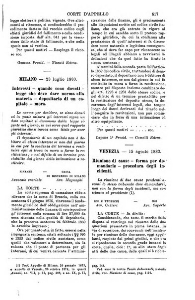 Annali della giurisprudenza italiana raccolta generale delle decisioni delle Corti di cassazione e d'appello in materia civile, criminale, commerciale, di diritto pubblico e amministrativo, e di procedura civile e penale