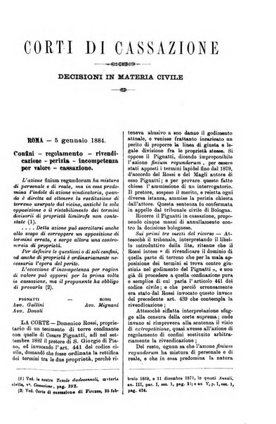 Annali della giurisprudenza italiana raccolta generale delle decisioni delle Corti di cassazione e d'appello in materia civile, criminale, commerciale, di diritto pubblico e amministrativo, e di procedura civile e penale