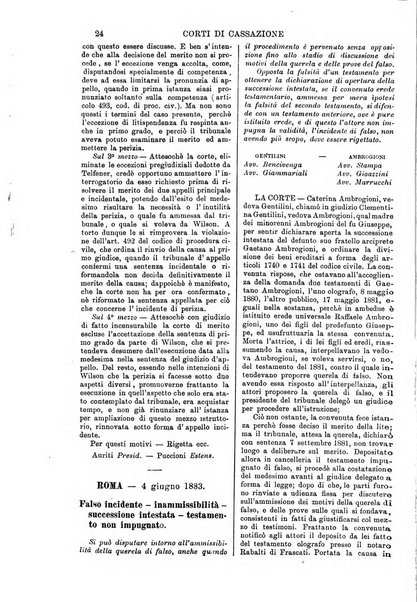 Annali della giurisprudenza italiana raccolta generale delle decisioni delle Corti di cassazione e d'appello in materia civile, criminale, commerciale, di diritto pubblico e amministrativo, e di procedura civile e penale