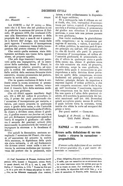 Annali della giurisprudenza italiana raccolta generale delle decisioni delle Corti di cassazione e d'appello in materia civile, criminale, commerciale, di diritto pubblico e amministrativo, e di procedura civile e penale