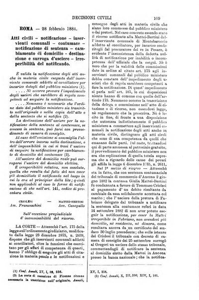 Annali della giurisprudenza italiana raccolta generale delle decisioni delle Corti di cassazione e d'appello in materia civile, criminale, commerciale, di diritto pubblico e amministrativo, e di procedura civile e penale