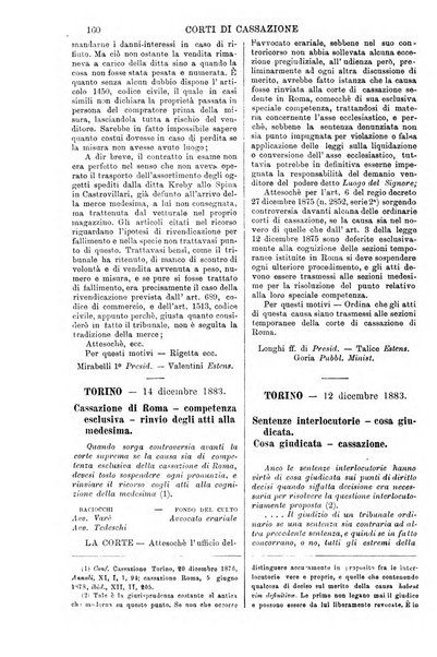 Annali della giurisprudenza italiana raccolta generale delle decisioni delle Corti di cassazione e d'appello in materia civile, criminale, commerciale, di diritto pubblico e amministrativo, e di procedura civile e penale