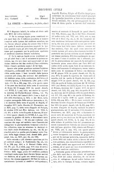 Annali della giurisprudenza italiana raccolta generale delle decisioni delle Corti di cassazione e d'appello in materia civile, criminale, commerciale, di diritto pubblico e amministrativo, e di procedura civile e penale