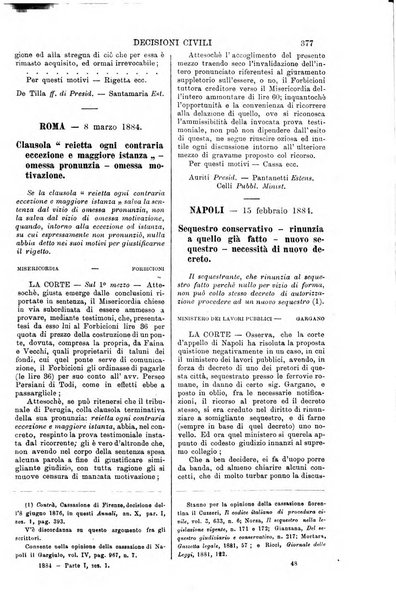 Annali della giurisprudenza italiana raccolta generale delle decisioni delle Corti di cassazione e d'appello in materia civile, criminale, commerciale, di diritto pubblico e amministrativo, e di procedura civile e penale