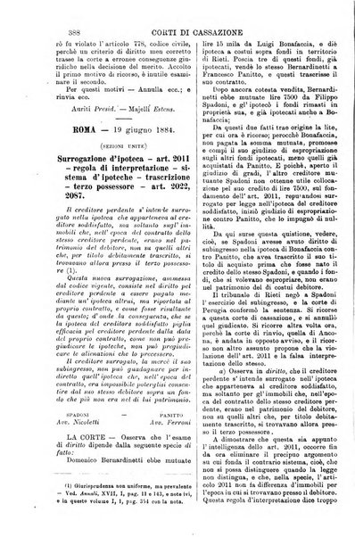 Annali della giurisprudenza italiana raccolta generale delle decisioni delle Corti di cassazione e d'appello in materia civile, criminale, commerciale, di diritto pubblico e amministrativo, e di procedura civile e penale