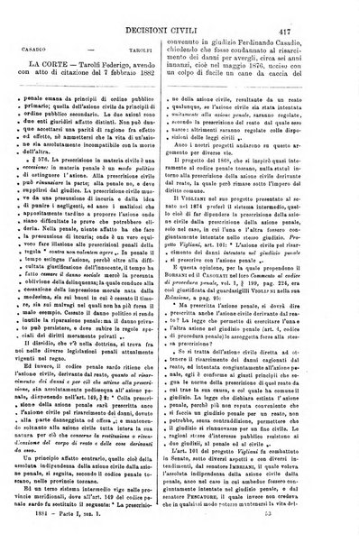 Annali della giurisprudenza italiana raccolta generale delle decisioni delle Corti di cassazione e d'appello in materia civile, criminale, commerciale, di diritto pubblico e amministrativo, e di procedura civile e penale