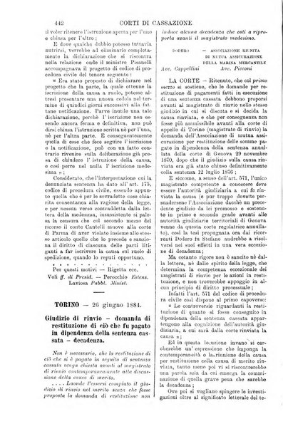 Annali della giurisprudenza italiana raccolta generale delle decisioni delle Corti di cassazione e d'appello in materia civile, criminale, commerciale, di diritto pubblico e amministrativo, e di procedura civile e penale