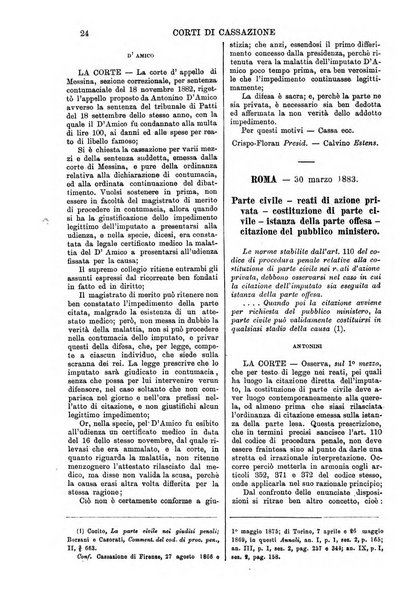 Annali della giurisprudenza italiana raccolta generale delle decisioni delle Corti di cassazione e d'appello in materia civile, criminale, commerciale, di diritto pubblico e amministrativo, e di procedura civile e penale