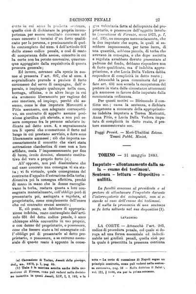 Annali della giurisprudenza italiana raccolta generale delle decisioni delle Corti di cassazione e d'appello in materia civile, criminale, commerciale, di diritto pubblico e amministrativo, e di procedura civile e penale