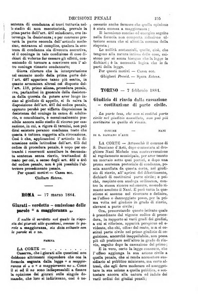 Annali della giurisprudenza italiana raccolta generale delle decisioni delle Corti di cassazione e d'appello in materia civile, criminale, commerciale, di diritto pubblico e amministrativo, e di procedura civile e penale