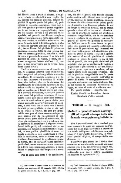 Annali della giurisprudenza italiana raccolta generale delle decisioni delle Corti di cassazione e d'appello in materia civile, criminale, commerciale, di diritto pubblico e amministrativo, e di procedura civile e penale