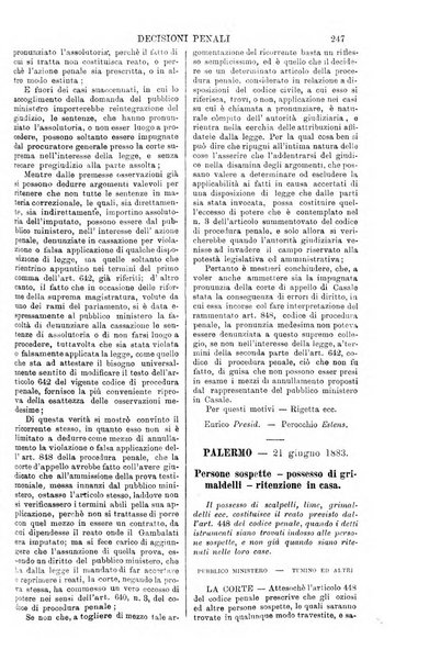 Annali della giurisprudenza italiana raccolta generale delle decisioni delle Corti di cassazione e d'appello in materia civile, criminale, commerciale, di diritto pubblico e amministrativo, e di procedura civile e penale