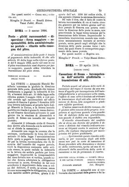 Annali della giurisprudenza italiana raccolta generale delle decisioni delle Corti di cassazione e d'appello in materia civile, criminale, commerciale, di diritto pubblico e amministrativo, e di procedura civile e penale