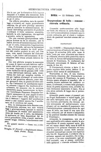 Annali della giurisprudenza italiana raccolta generale delle decisioni delle Corti di cassazione e d'appello in materia civile, criminale, commerciale, di diritto pubblico e amministrativo, e di procedura civile e penale