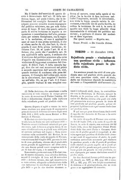 Annali della giurisprudenza italiana raccolta generale delle decisioni delle Corti di cassazione e d'appello in materia civile, criminale, commerciale, di diritto pubblico e amministrativo, e di procedura civile e penale