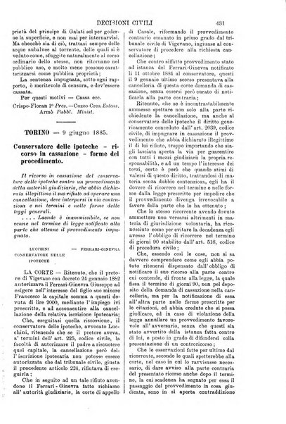 Annali della giurisprudenza italiana raccolta generale delle decisioni delle Corti di cassazione e d'appello in materia civile, criminale, commerciale, di diritto pubblico e amministrativo, e di procedura civile e penale