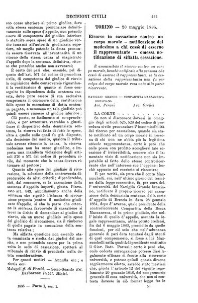 Annali della giurisprudenza italiana raccolta generale delle decisioni delle Corti di cassazione e d'appello in materia civile, criminale, commerciale, di diritto pubblico e amministrativo, e di procedura civile e penale