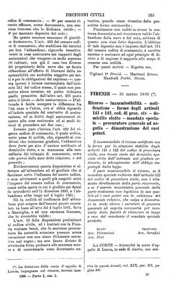 Annali della giurisprudenza italiana raccolta generale delle decisioni delle Corti di cassazione e d'appello in materia civile, criminale, commerciale, di diritto pubblico e amministrativo, e di procedura civile e penale