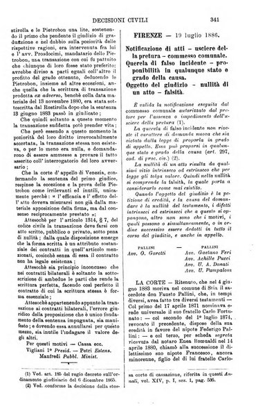 Annali della giurisprudenza italiana raccolta generale delle decisioni delle Corti di cassazione e d'appello in materia civile, criminale, commerciale, di diritto pubblico e amministrativo, e di procedura civile e penale