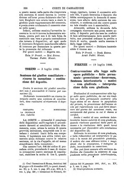 Annali della giurisprudenza italiana raccolta generale delle decisioni delle Corti di cassazione e d'appello in materia civile, criminale, commerciale, di diritto pubblico e amministrativo, e di procedura civile e penale